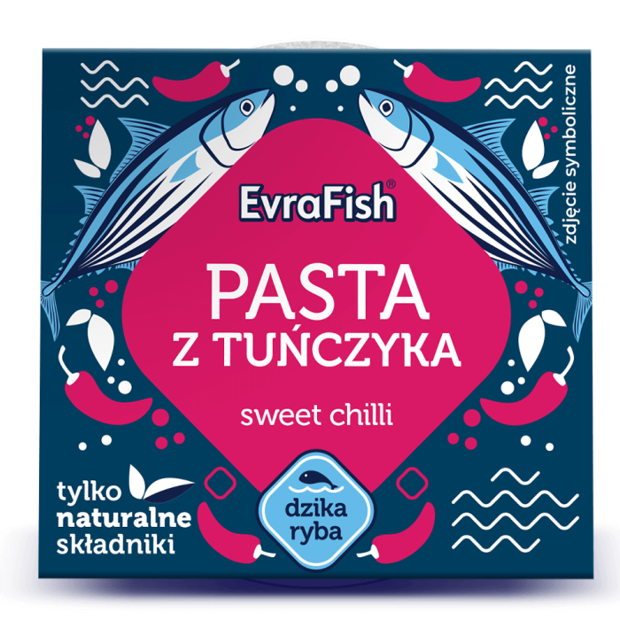 Kup teraz ➡ PASTA TUŃCZYKOWA SWEET CHILI 85G PREMIUM - 20g EVRAFISH