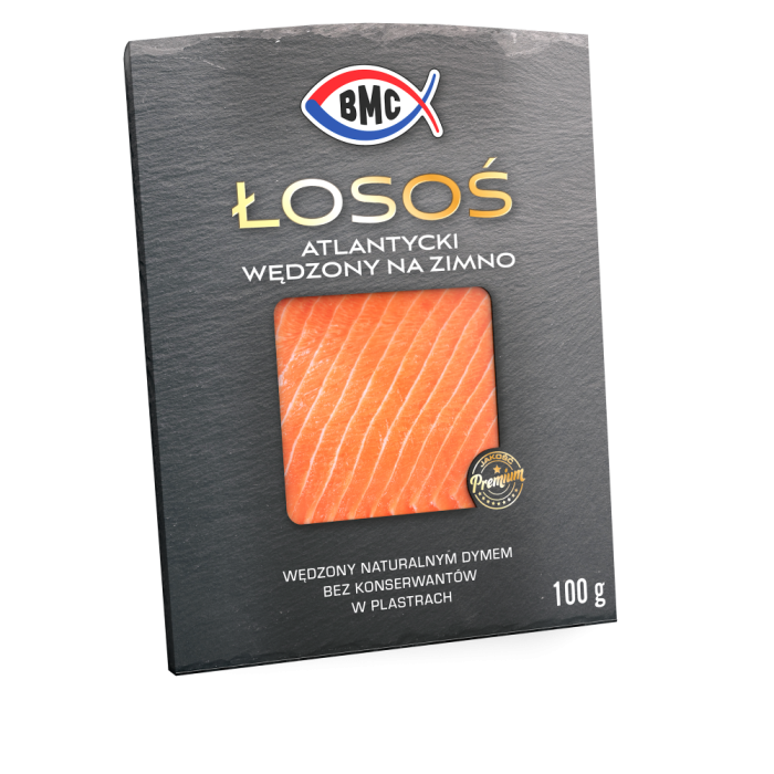 Kup teraz ➡ Łosoś wędzony na zimno plastry BMC 100g