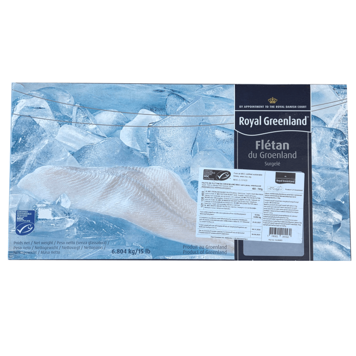 Kup teraz ➡ Filet z halibuta bez skóry 0% glazury - Royal Greenland 6,8kg