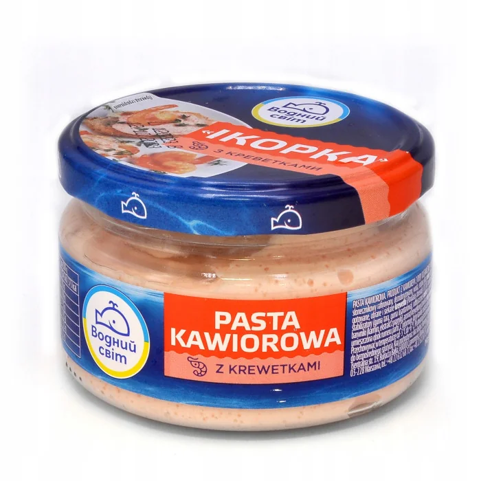 Kup teraz ➡ Pasta kawiorowa z krewetkami 160g Vodnyj Svit Kup teraz ➡ Pasta kawiorowa z krewetkami 160g Vodnyj Svit