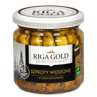 Kup teraz ➡ Szproty wędzone w oleju roślinnym Riga Gold 185g