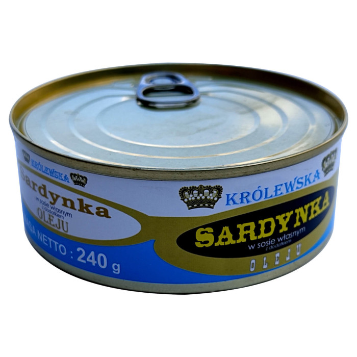 Kup teraz ➡ Sardynka królewska w sosie własnym z olejem Petropat 240g