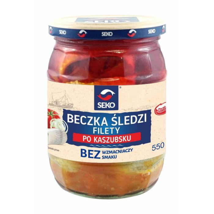 Kup teraz ➡ Beczka śledzi po kaszubsku 550g Seko