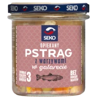 Kup teraz ➡ Pstrąg opiekany z warzywami w galarecie 300g Seko