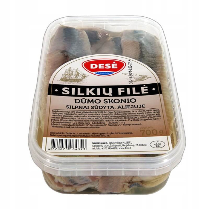 Kup teraz ➡ Filety śledziowe w oleju Wędzone 700g Dese