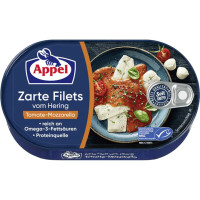 Kup teraz ➡ Filety śledziowe w sosie pomidorowym z mozzarelą 200g Appel