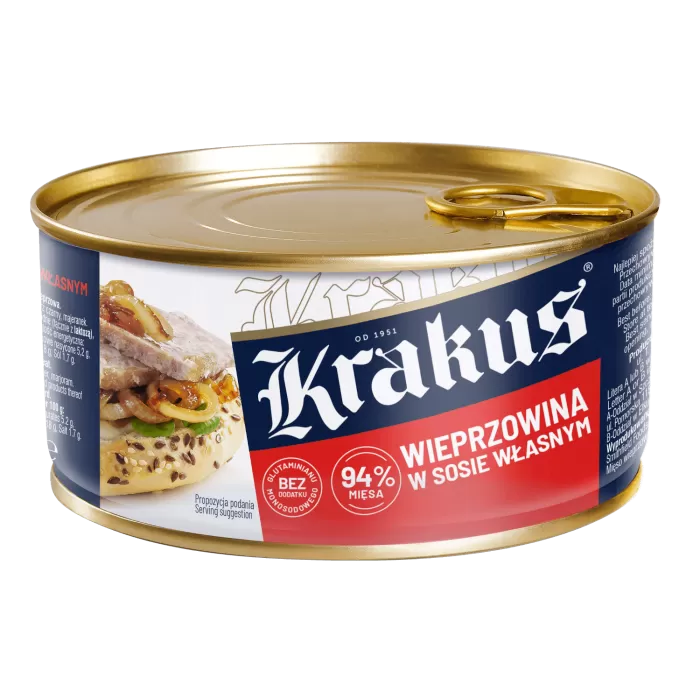Kup teraz ➡ Wieprzowina w sosie własnym Krakus - 300g, niska cena