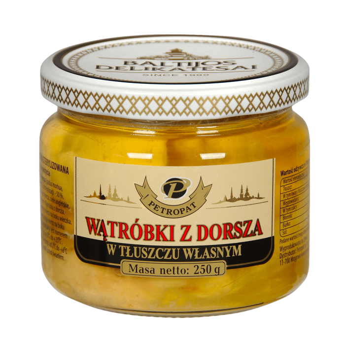 Kup teraz ➡ Wątróbki z dorsza w sosie własnym - Petropat 250g