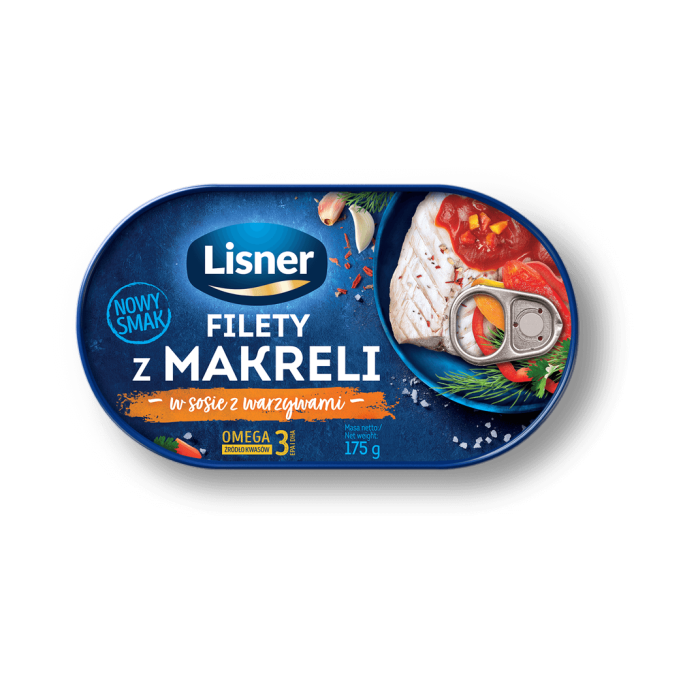 Kup teraz ➡Filety z makreli w sosie z warzywami Lisner - 175g, niska cena