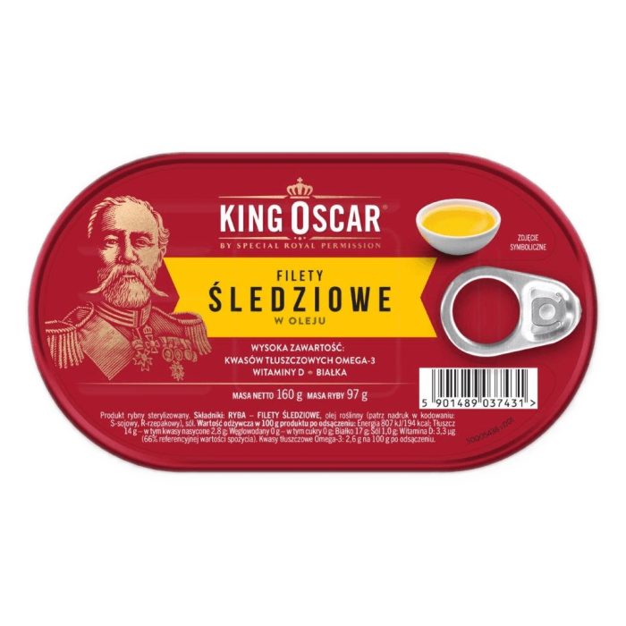 Kup teraz ➡ Filety śledziowe w oleju - King Oscar 160g