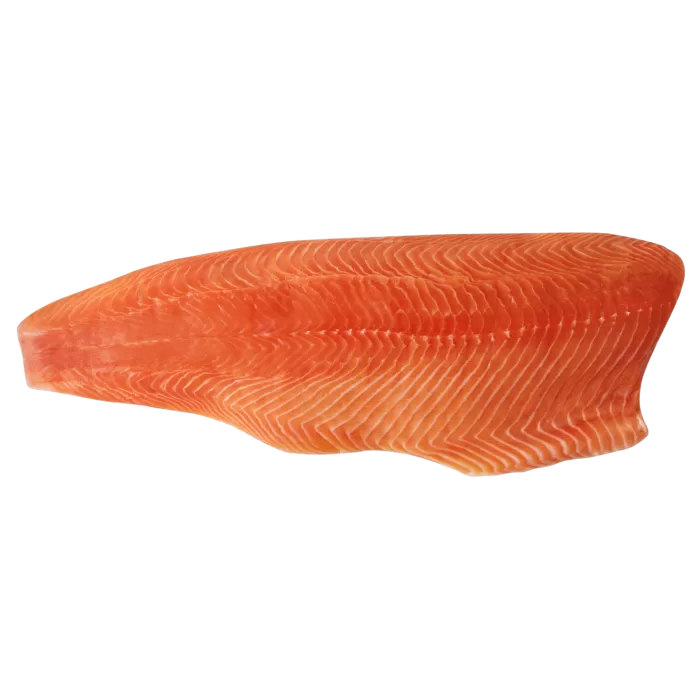 Kup teraz ➡ Filet z łososia wędzony na zimno ze skórą, niekrojony Kup teraz ➡ Filet z łososia wędzony na zimno ze skórą, niekrojony