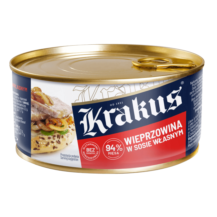 Zestaw Wieprzowina w sosie własnym Krakus - 300g - 6 szt. - Kup teraz | Delikatesy Łosoś