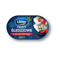 Zestaw Filety śledziowe w pomidorach - Lisner 175g - 12 szt. - Kup teraz | Delikatesy Łosoś