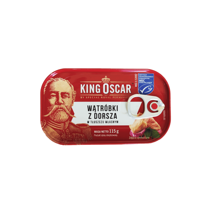 Zestaw Wątróbki z dorsza w tłuszczu własnym - King Oscar 115g - 12 szt. - Kup teraz | Delikatesy Łosoś