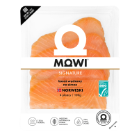 Kup teraz ➡ Łosoś Atlantycki plastry wędzony na zimno MOWI PURE -100g