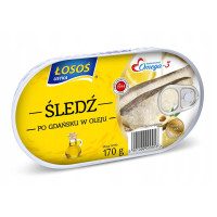 Śledź po gdańsku w oleju Łosoś Ustka 170g