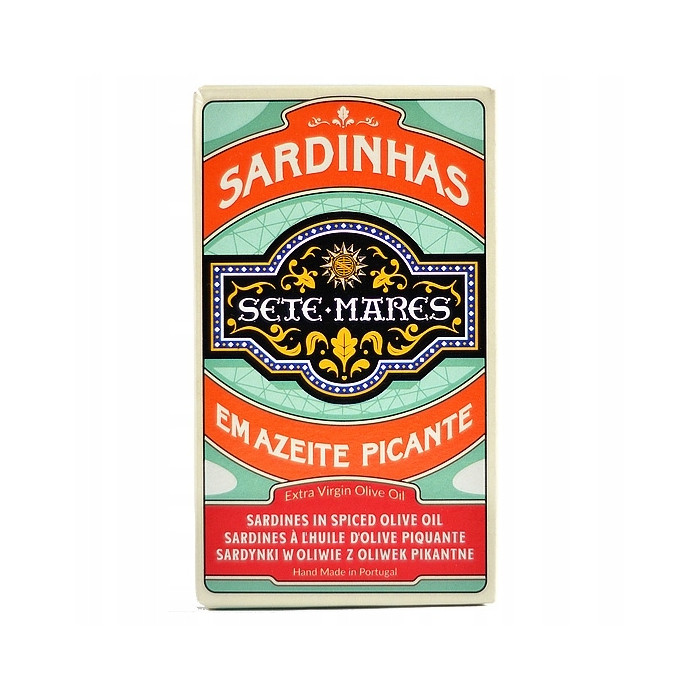 Kup teraz ➡ Sardynki pikantne w oliwie z oliwek Sete Mares 120g, produkt premium