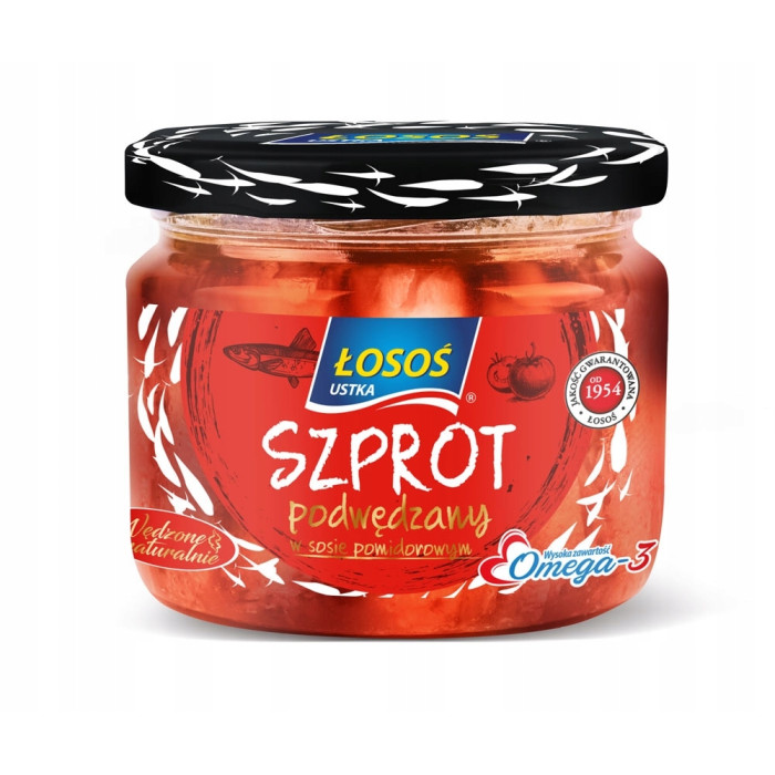 Kup teraz ➡ Szprot podwędzany w sosie pomidorowym Łosoś Ustka 250g, niska cena
