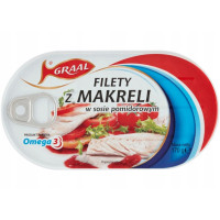 Kup teraz ➡ Filety z makreli w sosie pomidorowym - Graal 170g, niska cena