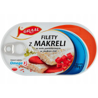 Kup teraz ➡ Filety z makreli w sosie pomidorowym ze słodkim chili - Graal 170g, niska cena