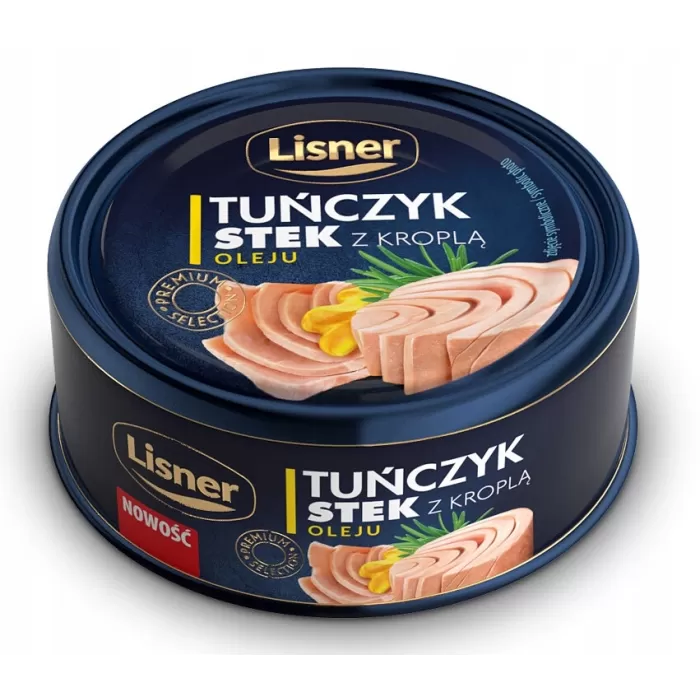 Kup teraz ➡ Stek z Tuńczyka w Oleju - Lisner 120g, niska cena, szybka dostawa Kup teraz ➡ Stek z Tuńczyka w Oleju - Lisner 120g, niska cena, szybka dostawa
