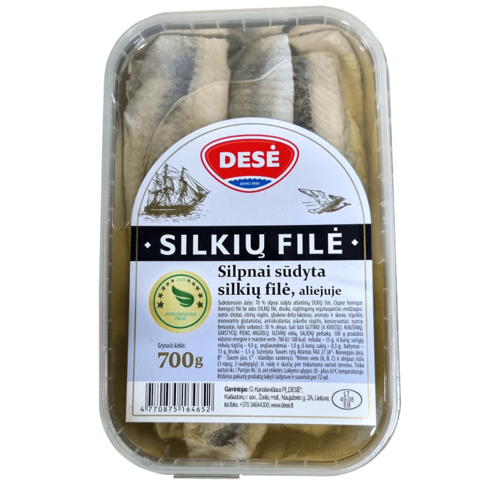 Kup teraz ➡ Filety śledziowe w oleju Litewskie Dese 700g , wysoka jakość