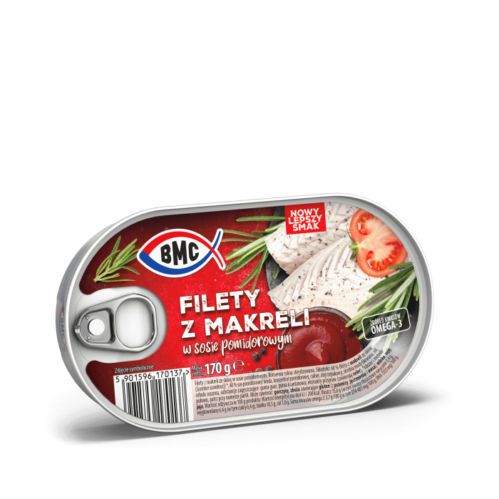 Kup teraz ➡Filety z makreli w sosie pomidorowym BMC 170g | Delikatesy Łosoś