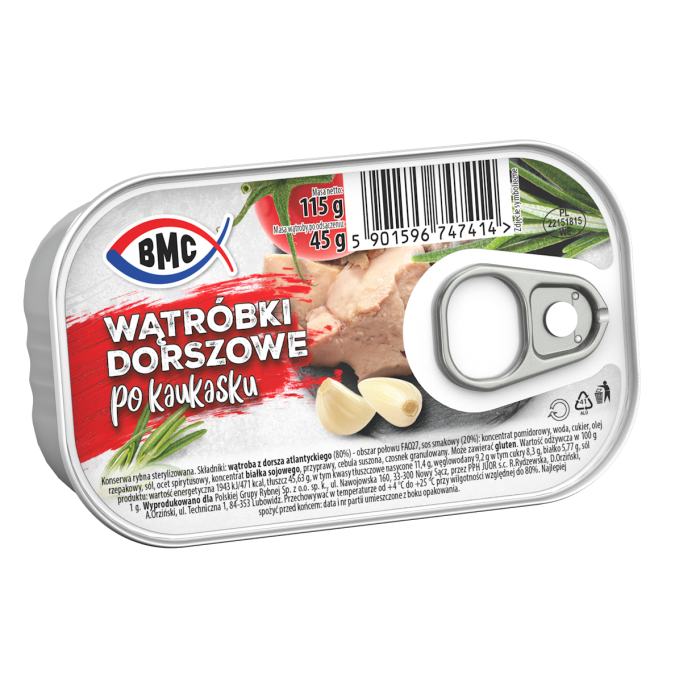 Kup teraz ➡ Wątróbki z dorsza po kaukasku 115g, niska cena