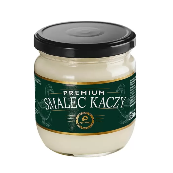 Kup teraz ➡ Smalec kaczy premium słoik 320g Agro-Top Kup teraz ➡ Smalec kaczy premium słoik 320g Agro-Top