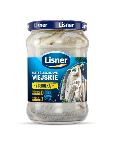 Wiejskie filety śledziowe słoik - Lisner 600g